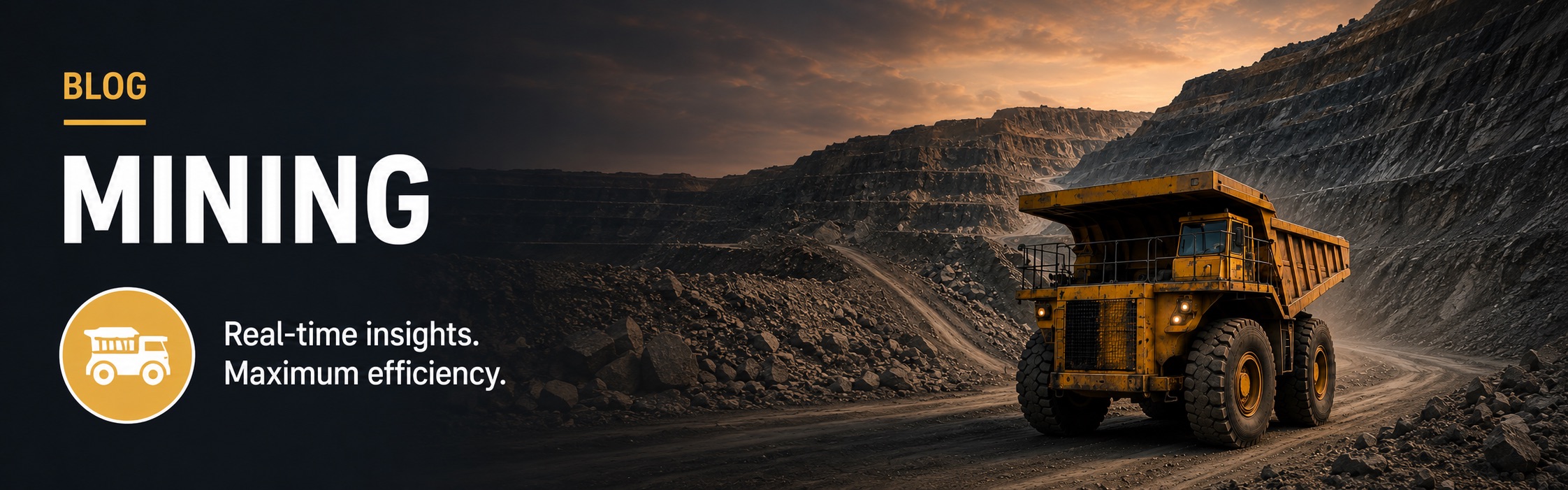 Autonomous mining truck with a Rajant BreadCrumb node, processing real-time data at the edge in a vast open-pit mine, il